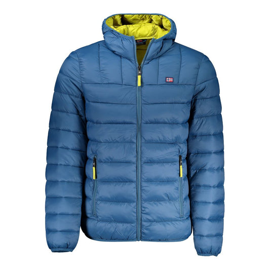 "Blu Poliammide Men's Jacket"