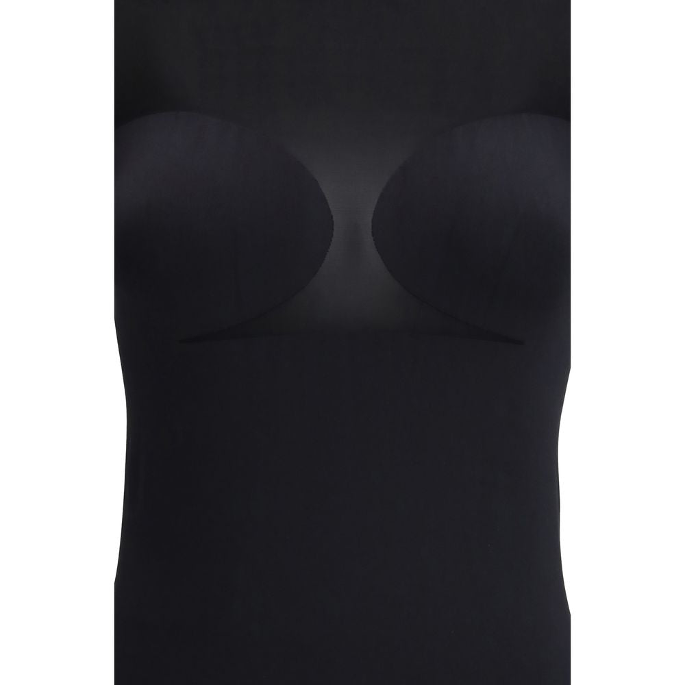 Black Polyamide Cocktail Dress
