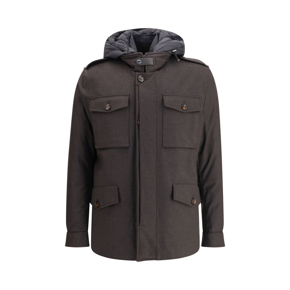 Brown Fleece Wool Coat