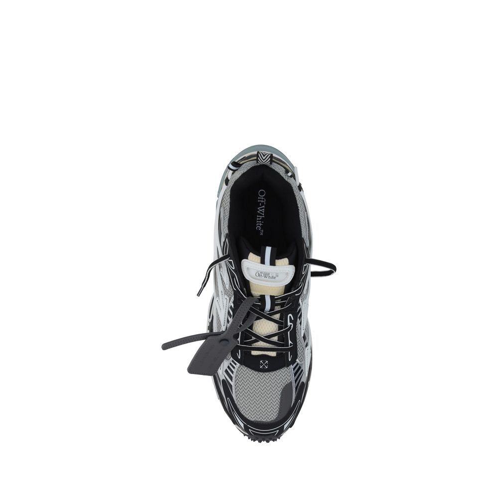Gray Polyester Athletic Sneakers