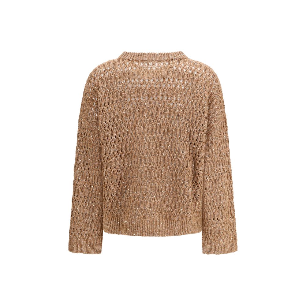 Brown Silk Sweatshirt
