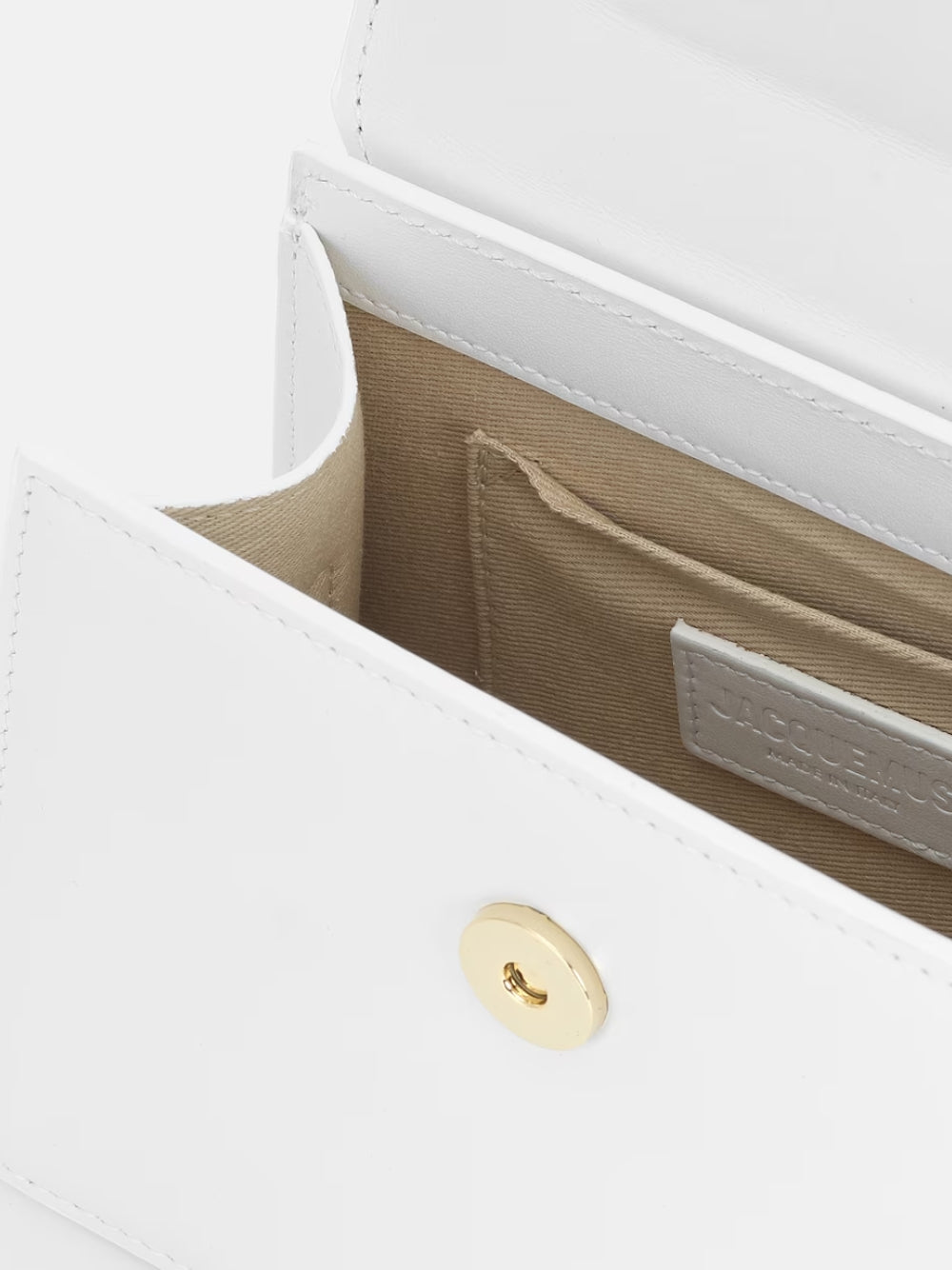 White Leather Le Chiquito moyen bag