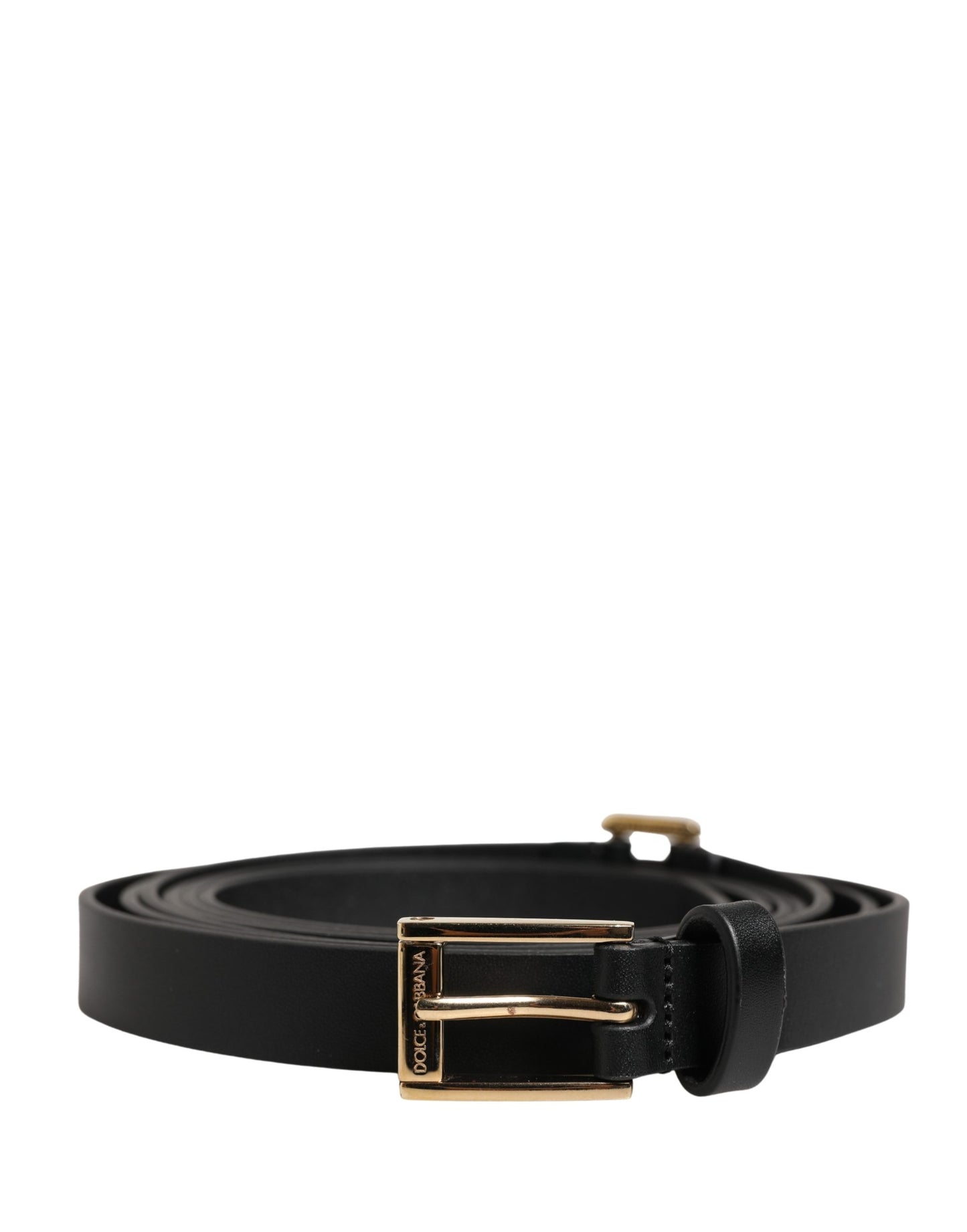 Belt Men Black Leather Classic Metal Buckle