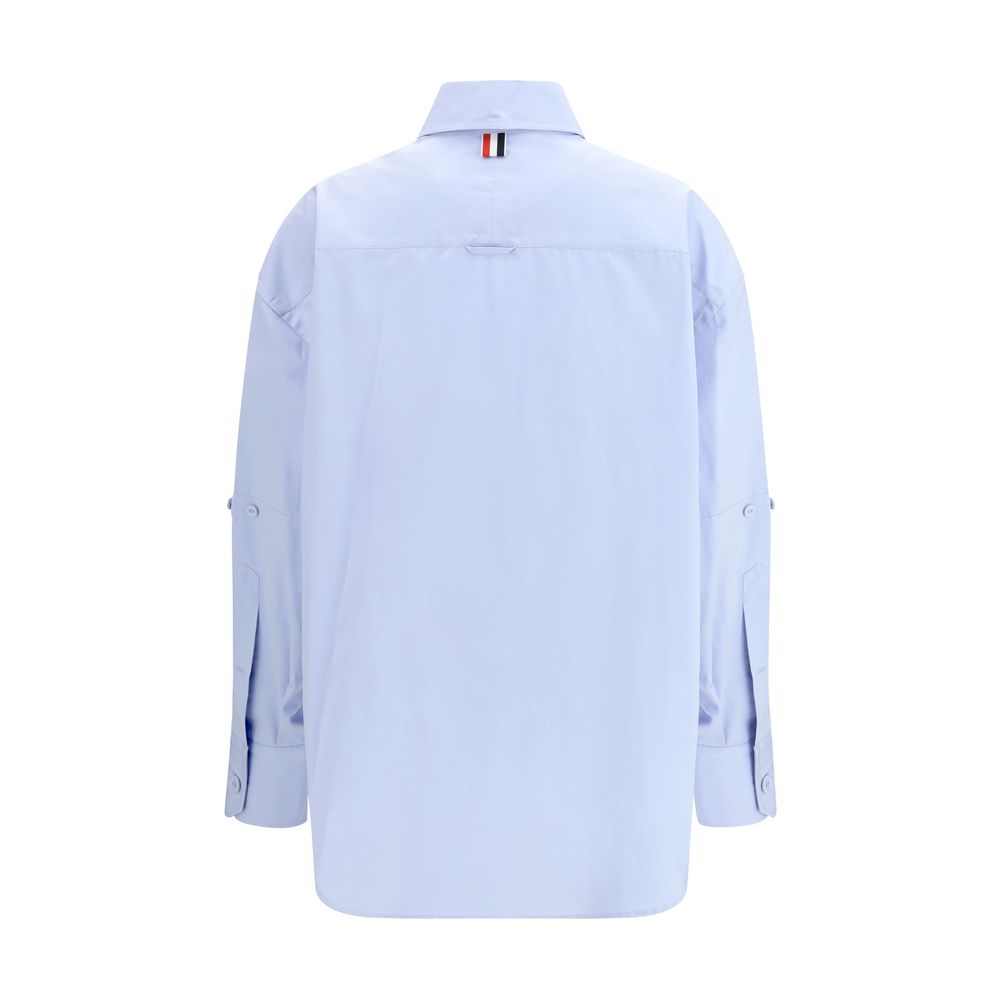 Blue Cotton Pattern Shirt