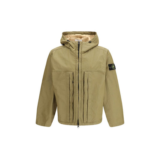 Bicolor Cotton Shell Jacket