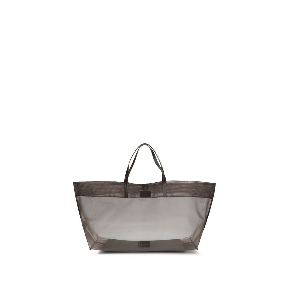 Brown Nylon Shoulder Bag