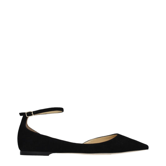 Black Leather Ballet Flats