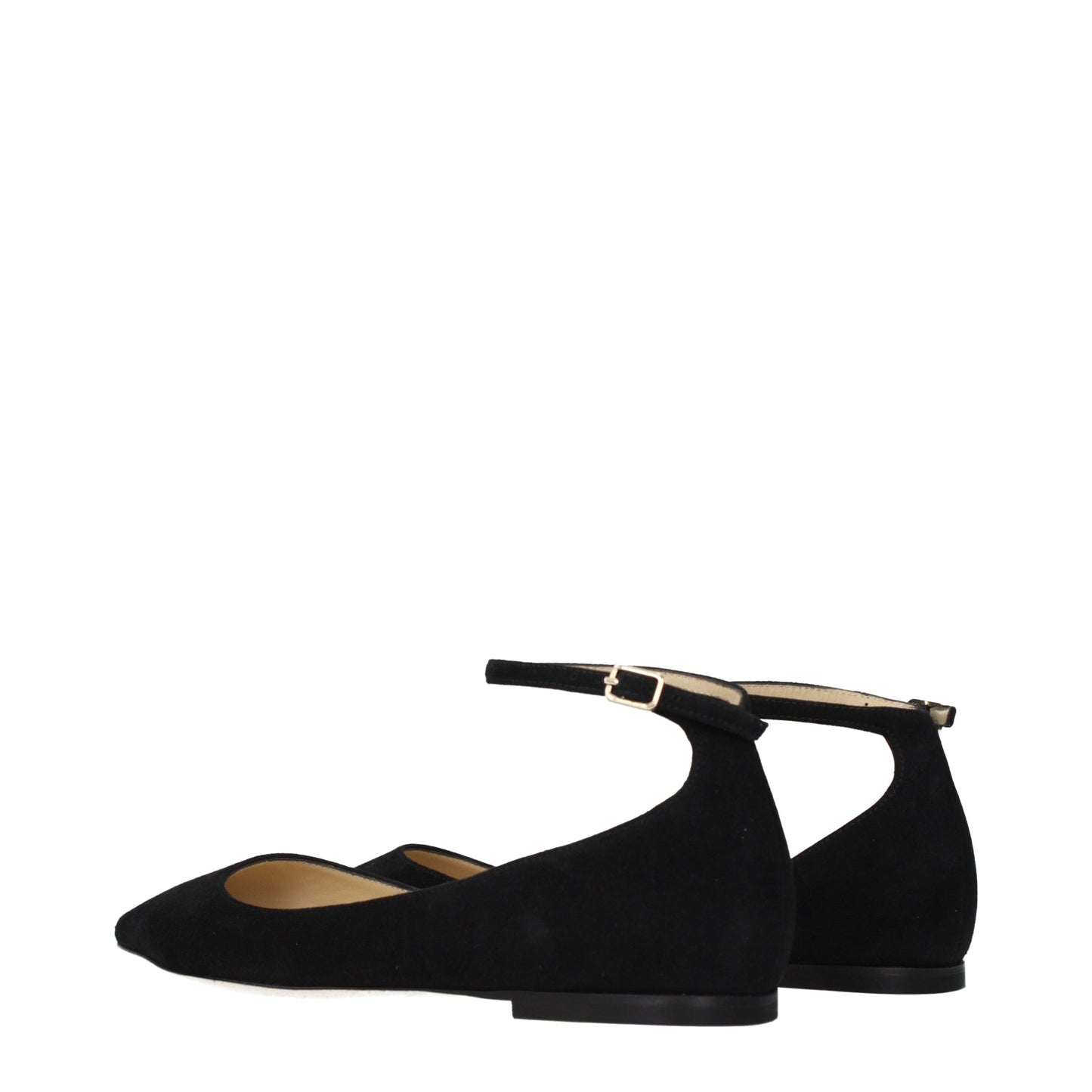 Black Leather Ballet Flats