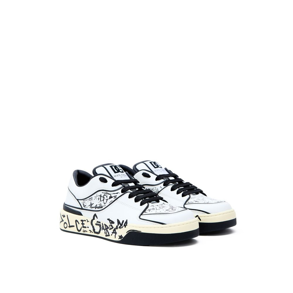 White Leather Low Top Sneakers
