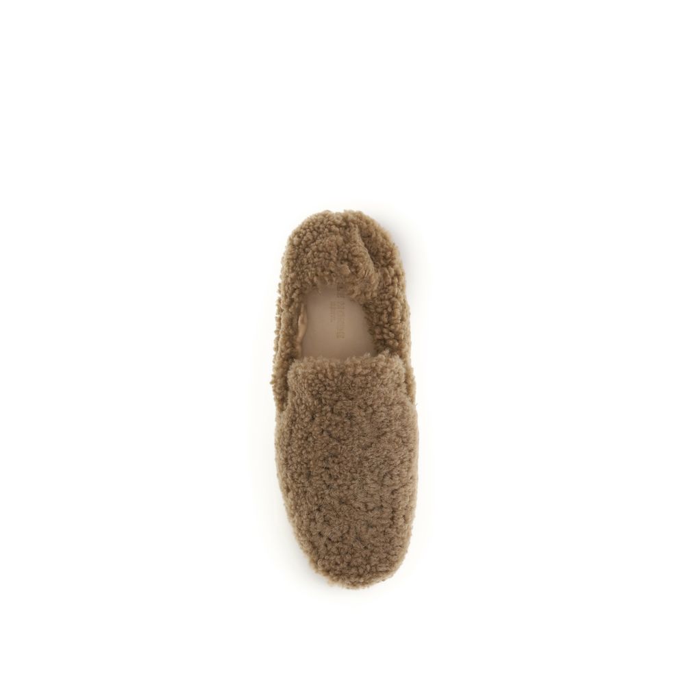 Brown Calf Leather Bos Taurus Slip-On Loafers