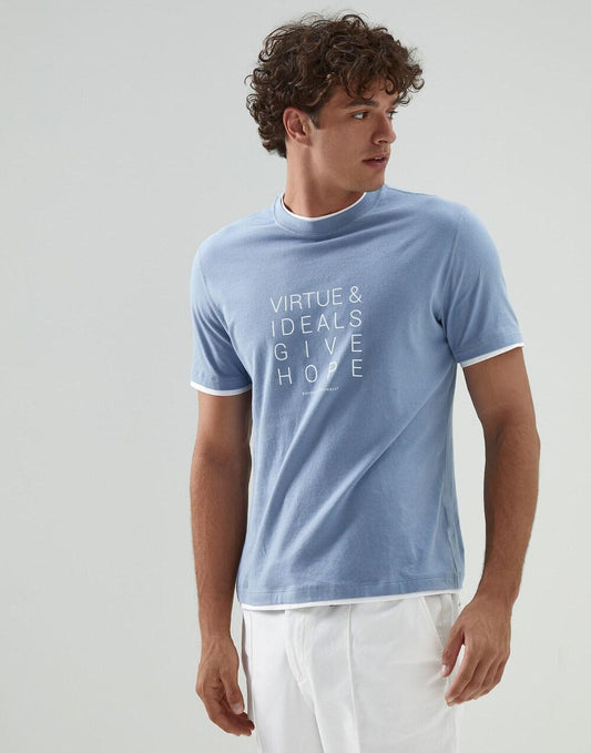 Bicolor Cotton T-Shirt