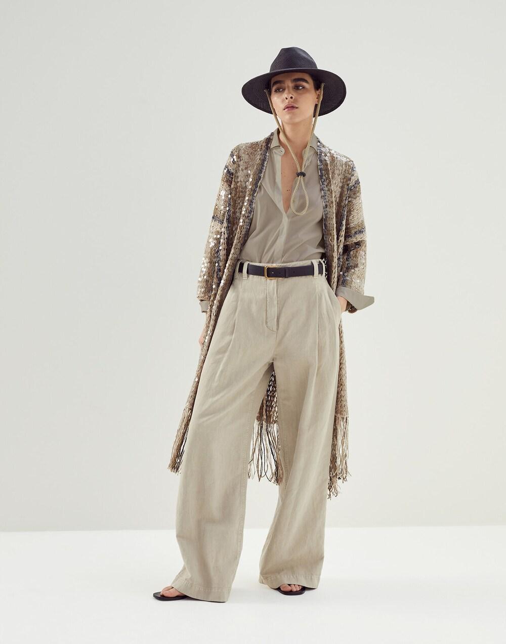 Beige Fibres Coat