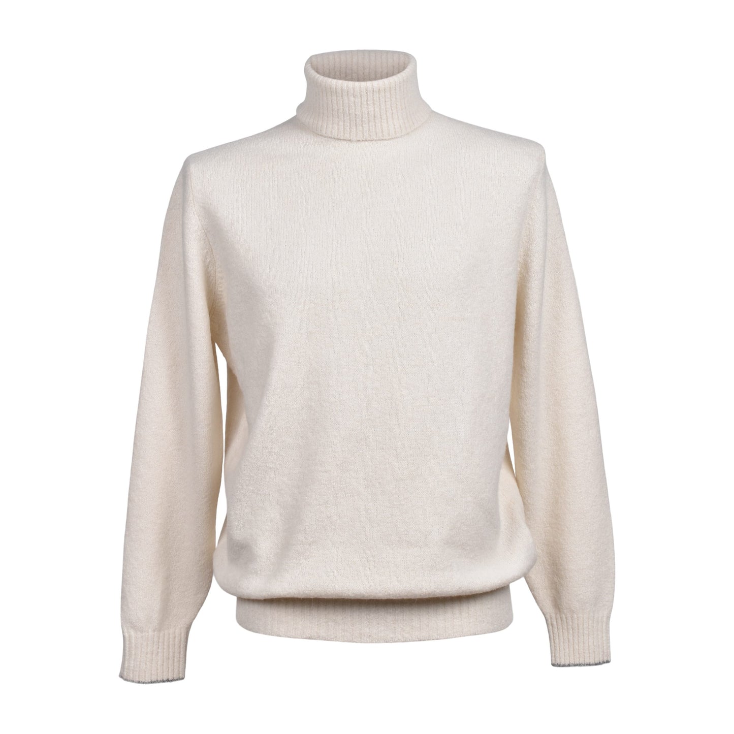 White Leather Turtleneck