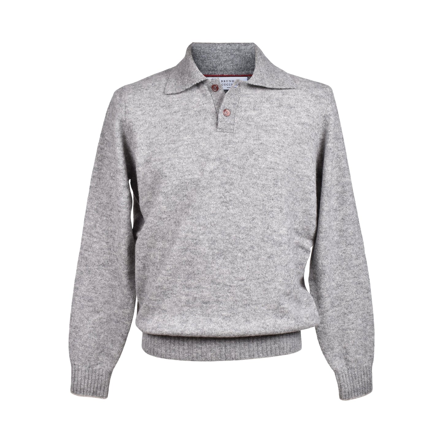 Gray Leather Sweatshirt