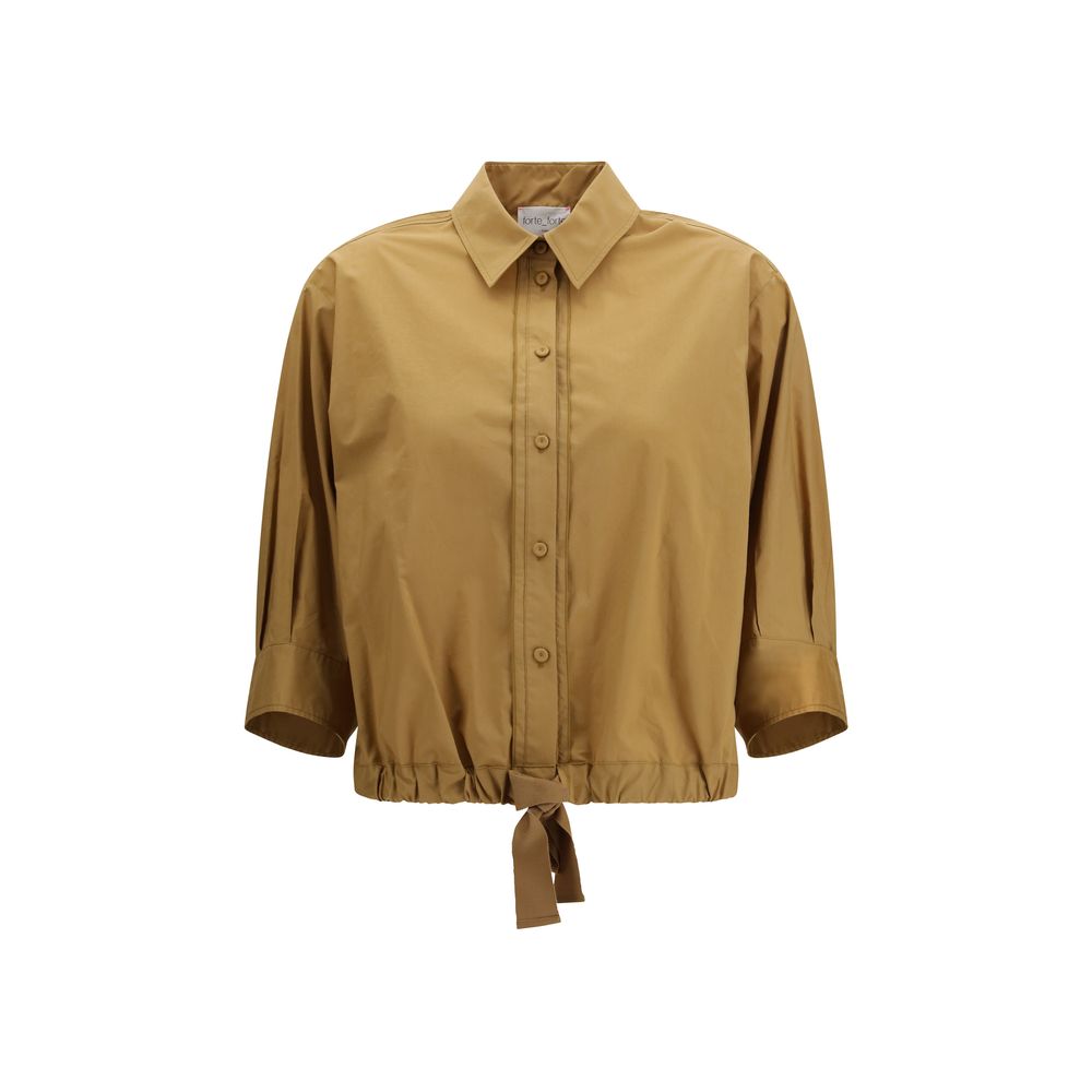 Bicolor Cotton Shortsleeve Shirt