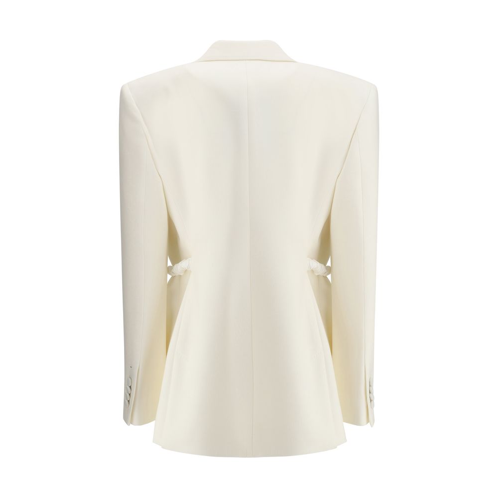 Beige Fleece Wool Blazer