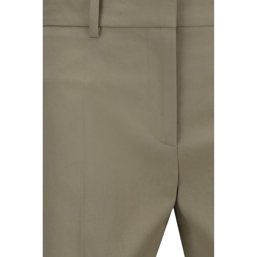 Bicolor Cotton Casual Pants