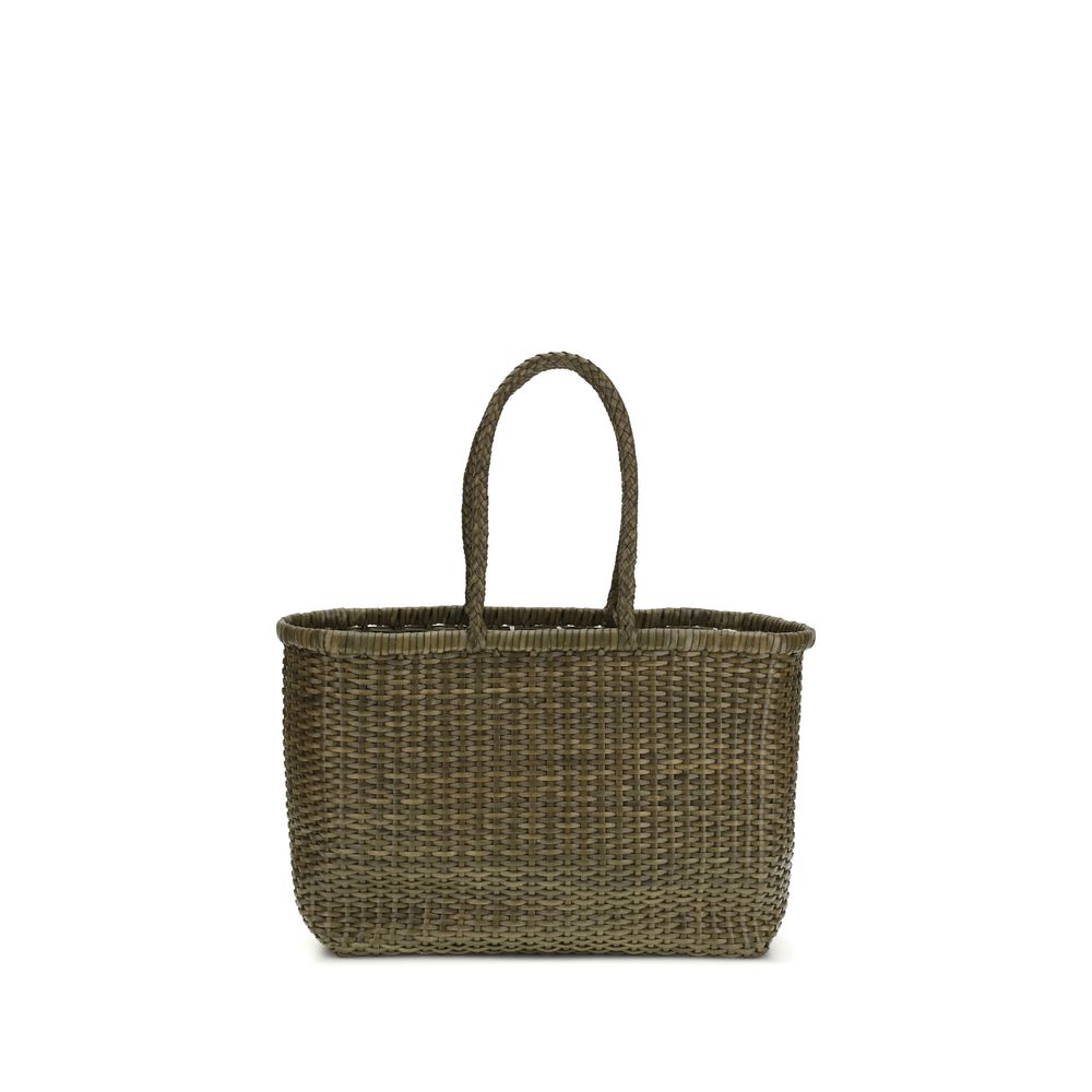 Bicolor Buffalo Leather Shoulder Bag