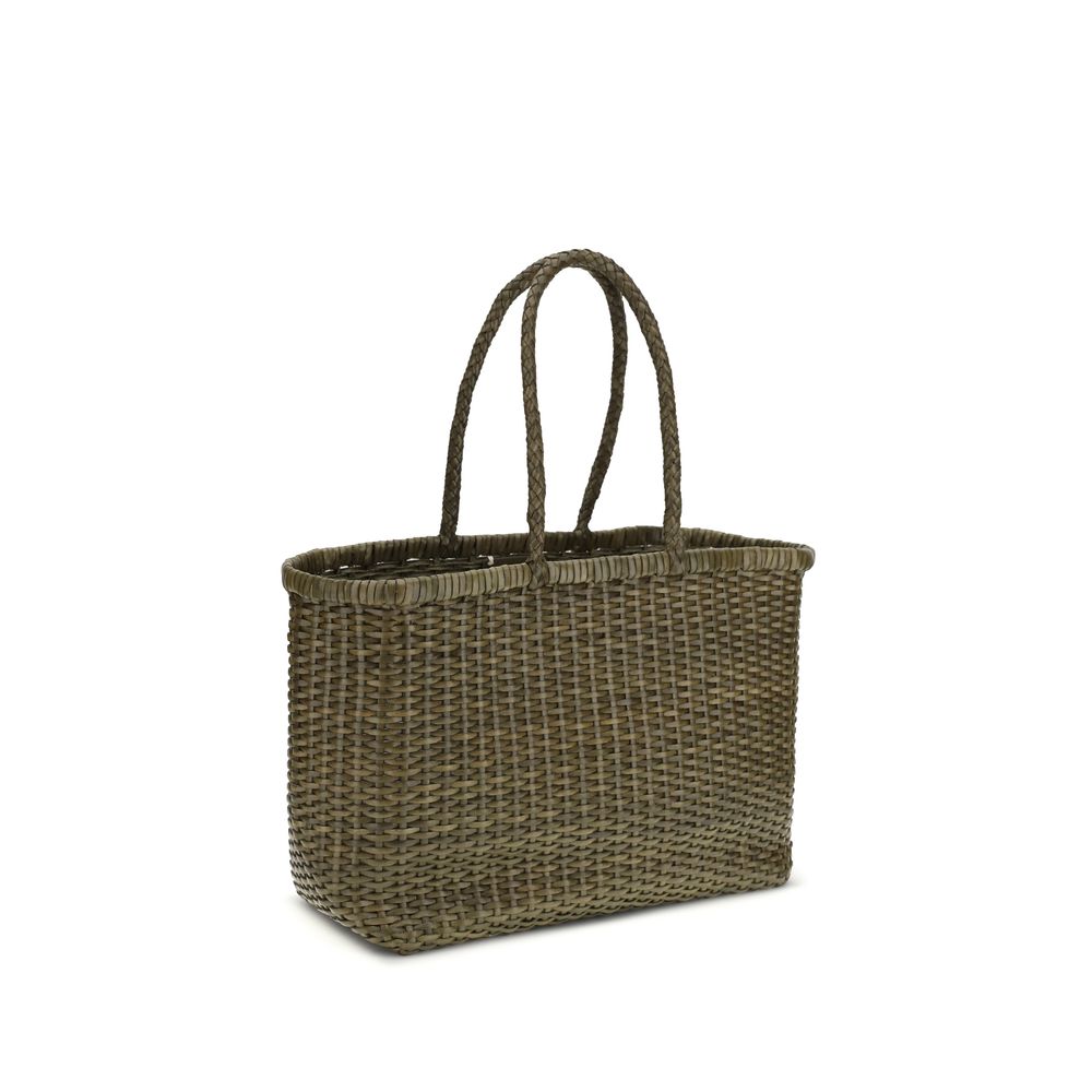 Bicolor Buffalo Leather Shoulder Bag