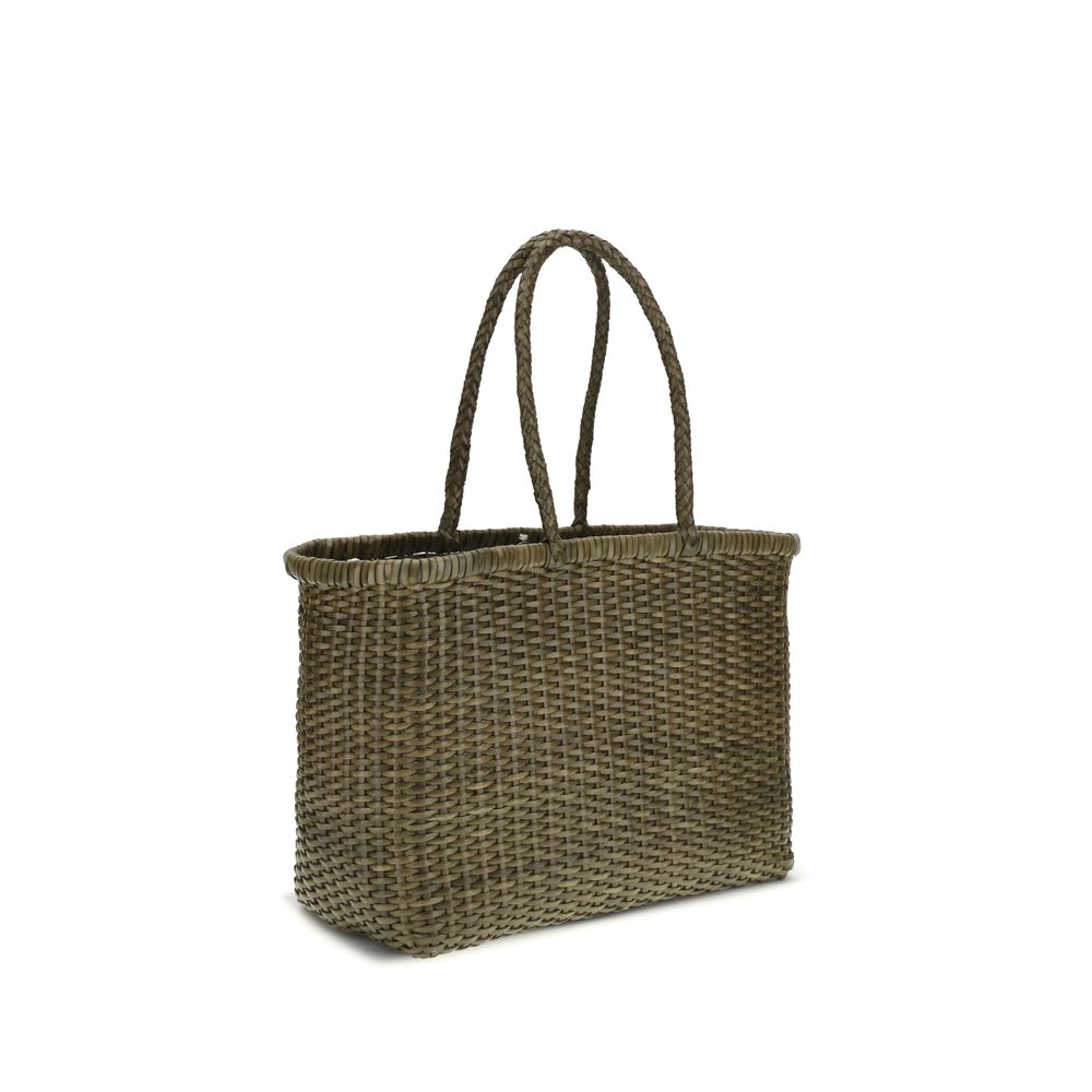 Bicolor Buffalo Leather Shoulder Bag