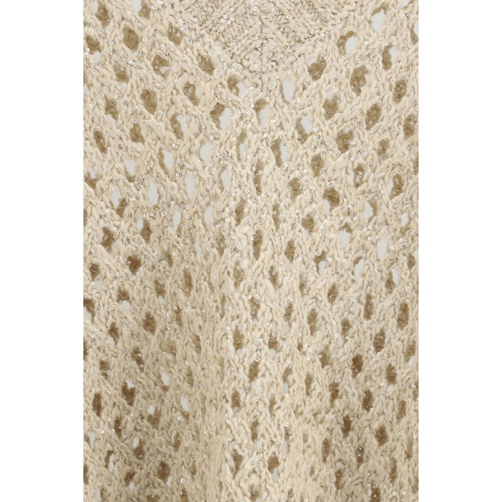 Beige Silk Sweater
