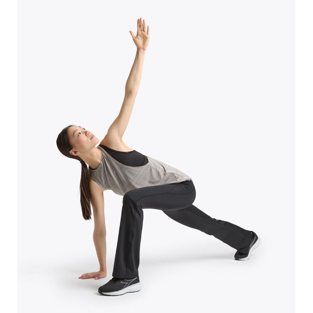 Black Polyester Athletic Pants