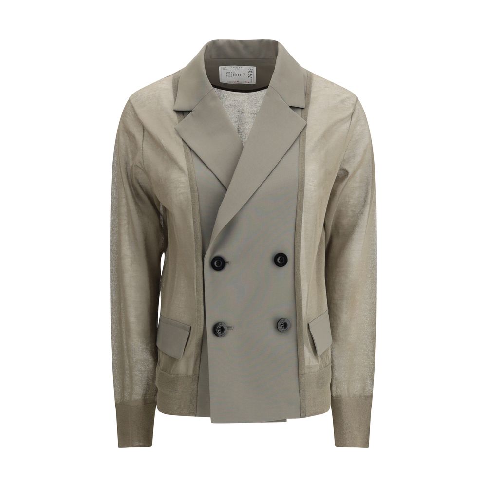 Bicolor Cotton Blazer