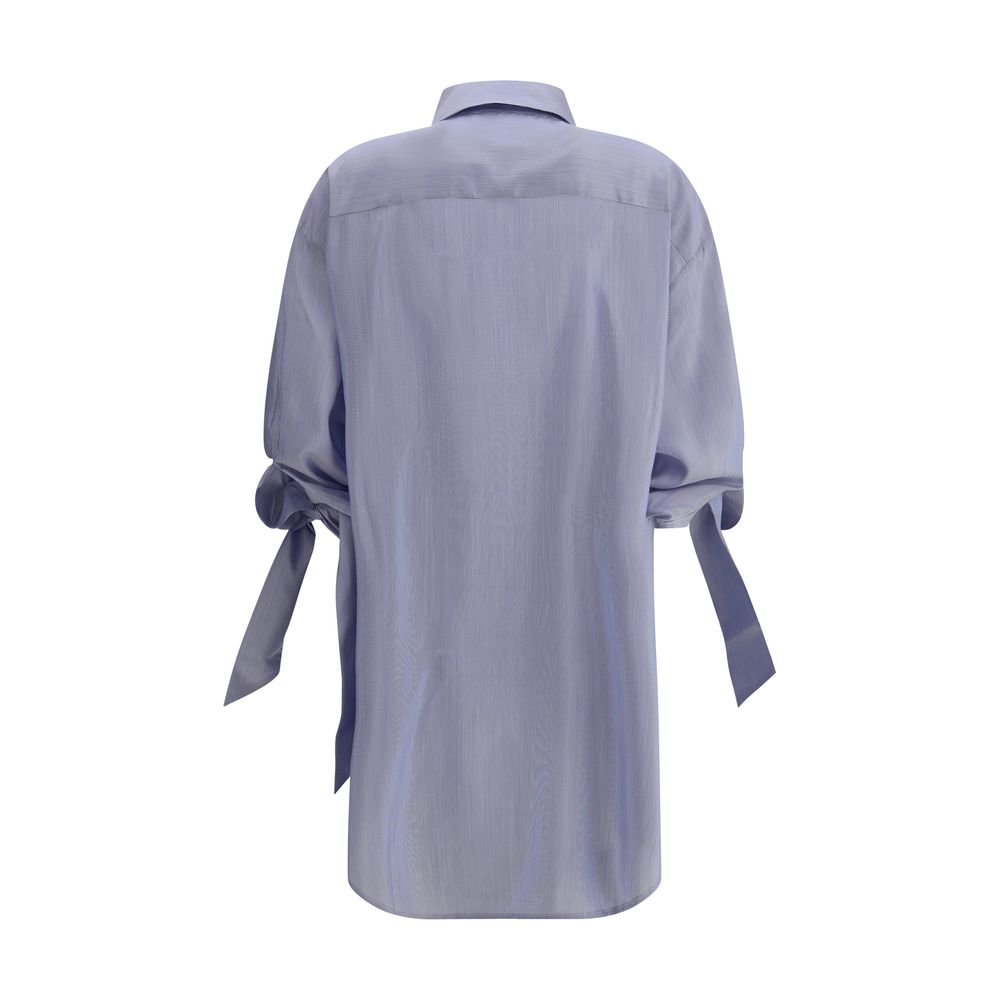 Blue Silk Pattern Shirt