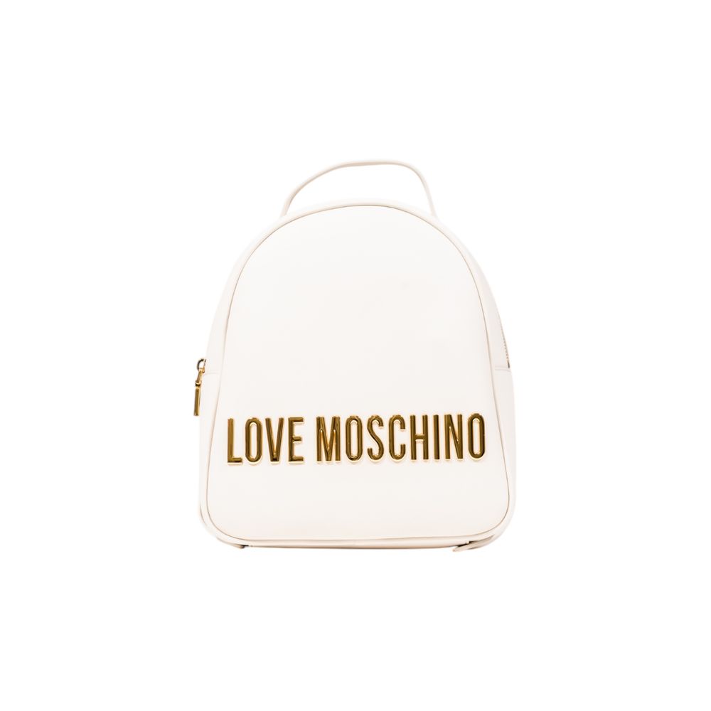 Beige Polyethylene Backpack