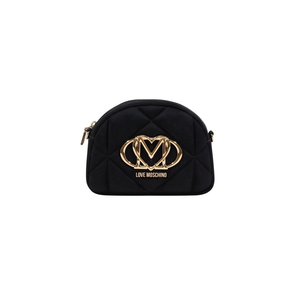Black Suede Leather Handbag