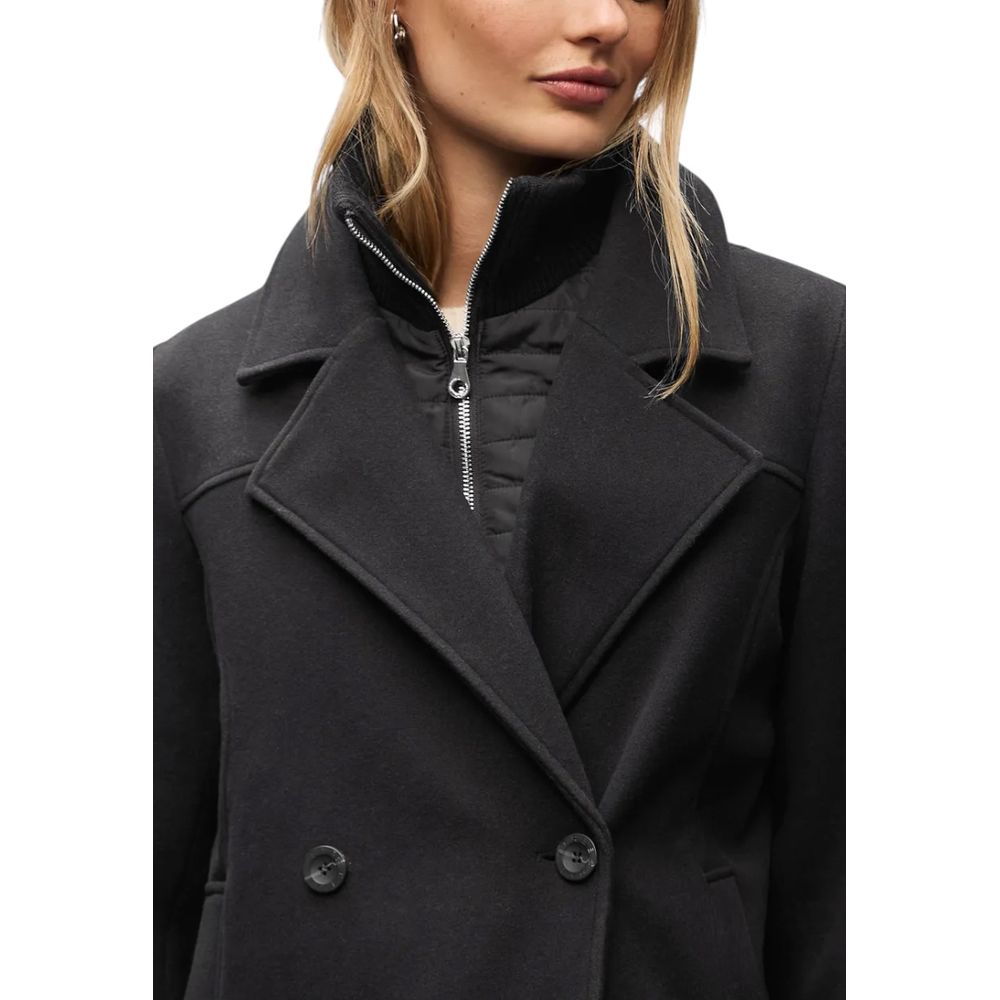 Black Polyester Coat