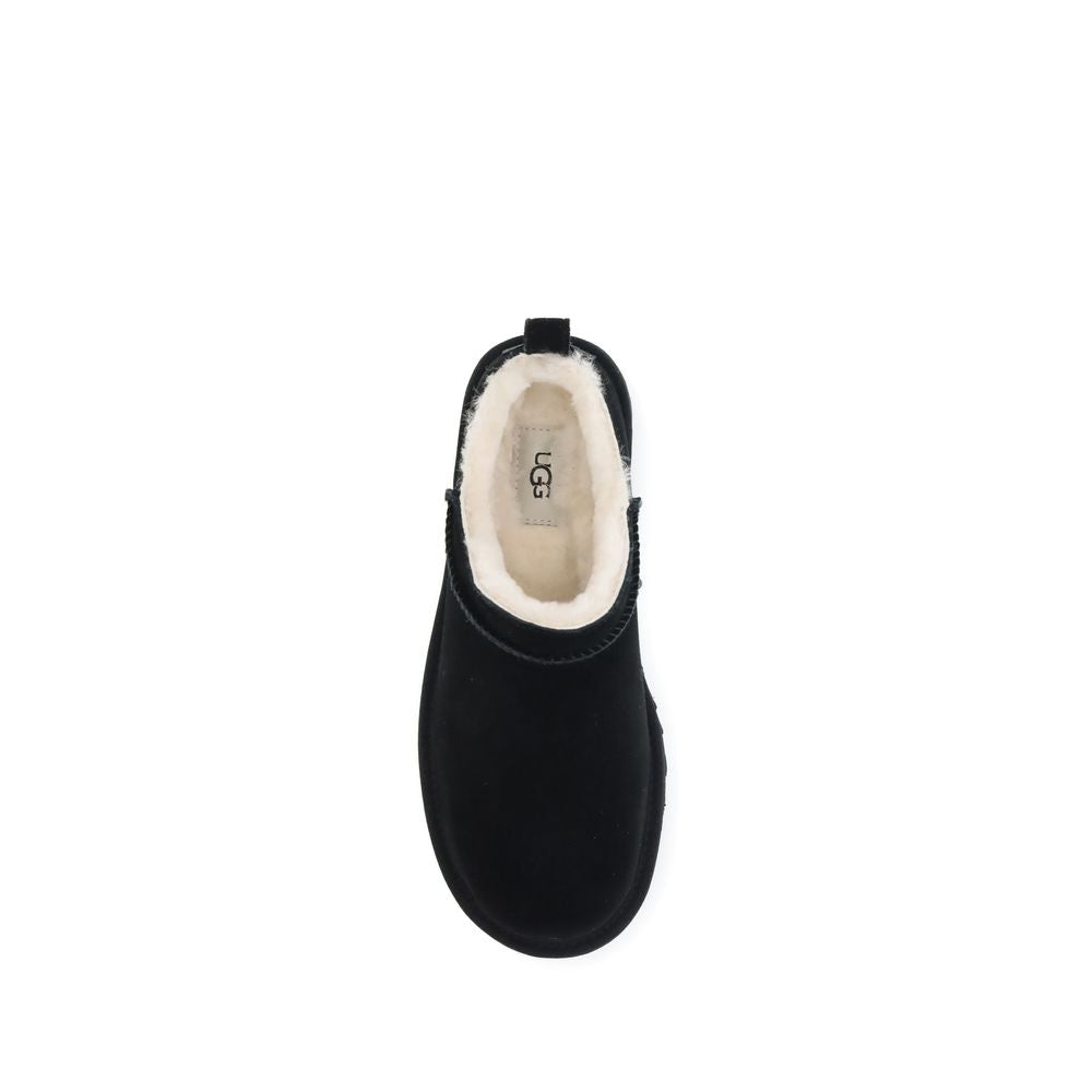 Black Leather Ankle Boots