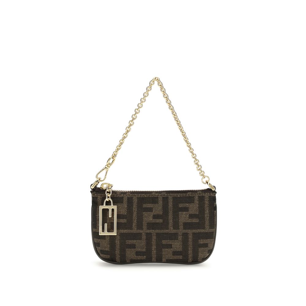 Brown Fabric Shoulder Bag