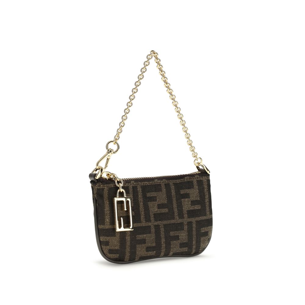 Brown Fabric Shoulder Bag