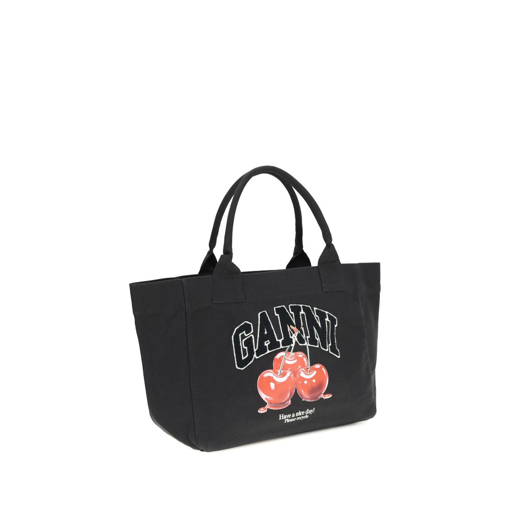 Black Recycled Cotton Shoulder Bag