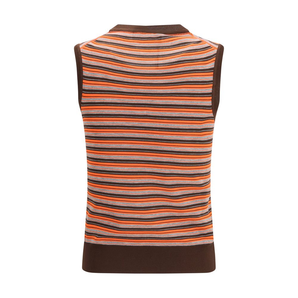 Multicolor Wool Sleeveles Sweater