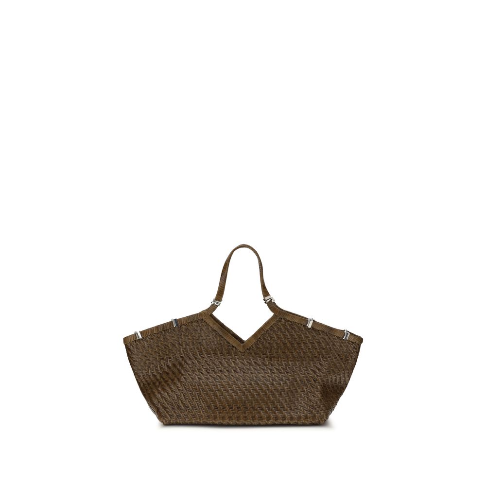 Bicolor Buffalo Leather Handbag