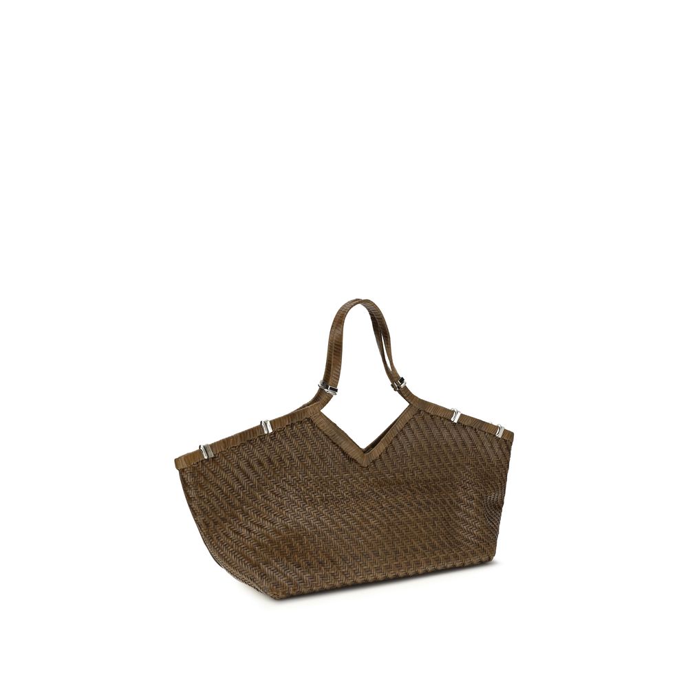 Bicolor Buffalo Leather Handbag