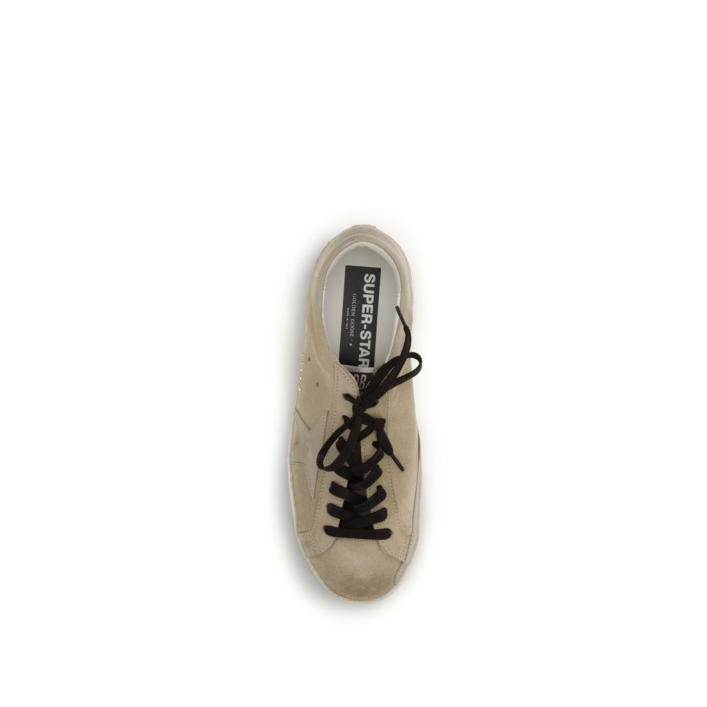 Beige Calf Leather Bos Taurus Low Top Sneakers