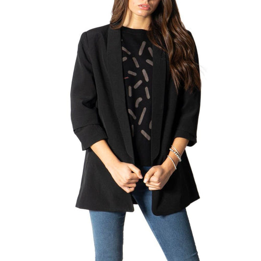 Black Polyester Blazer