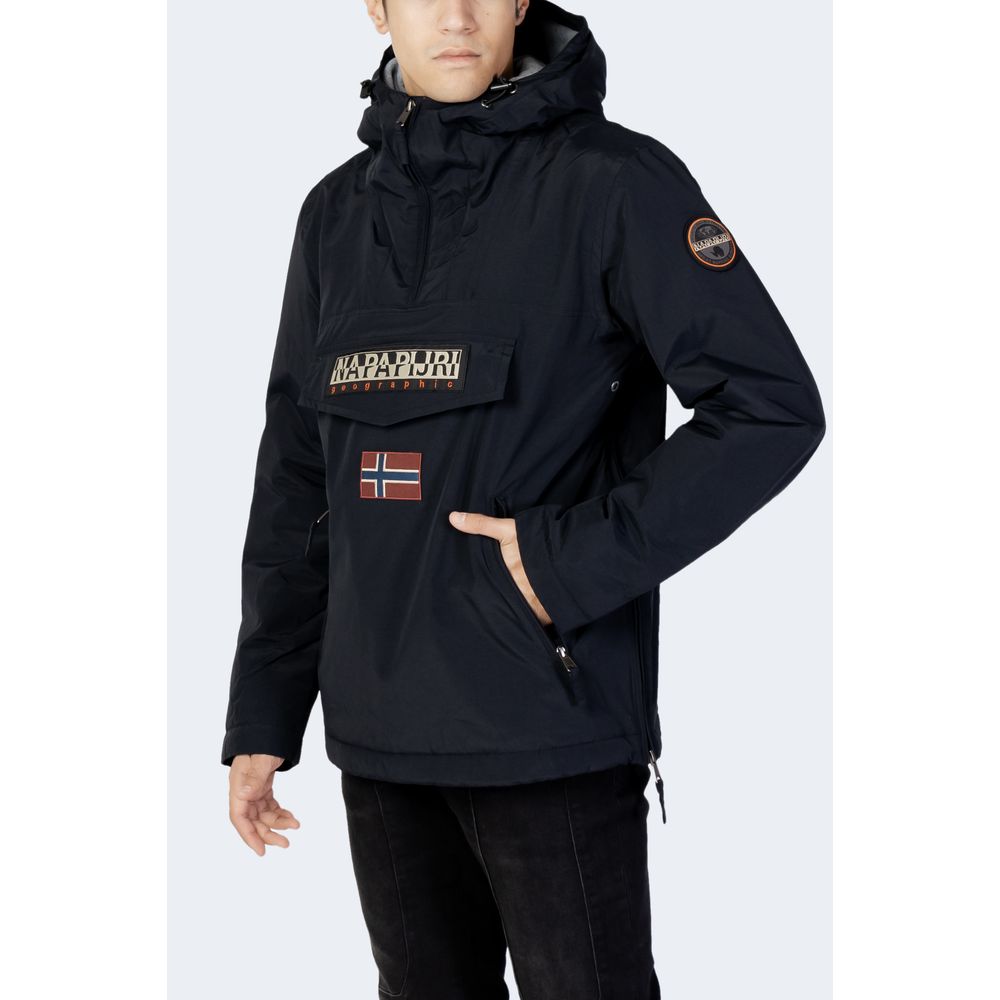 Black Polyester Parka
