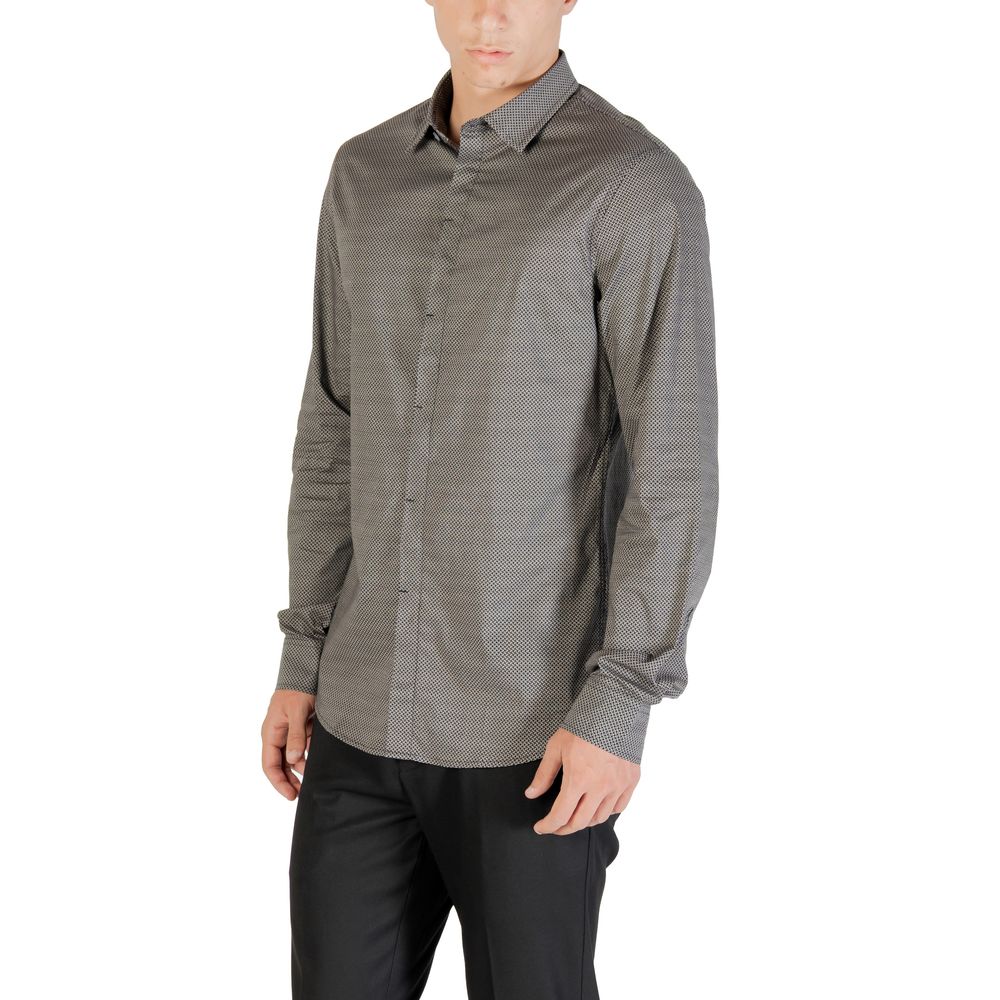 Blue Cotton Pattern Shirt