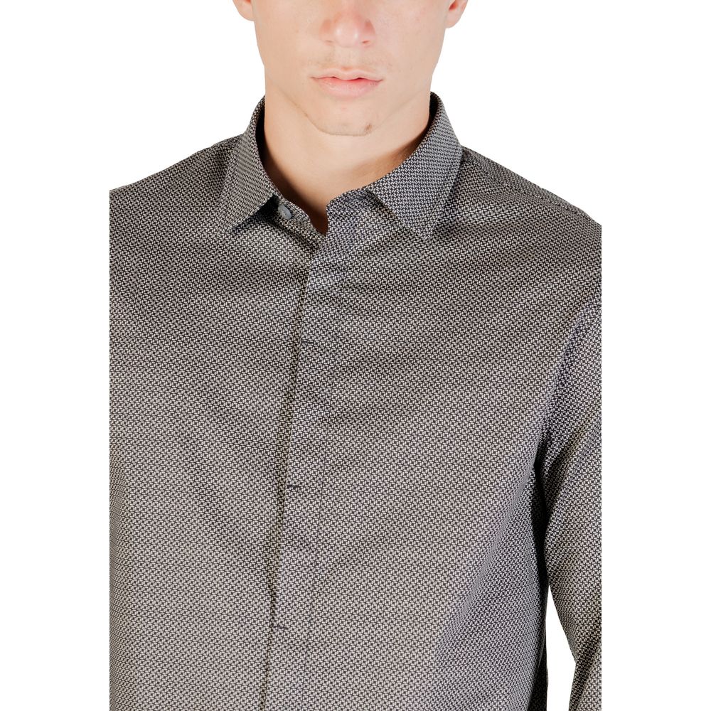 Blue Cotton Pattern Shirt