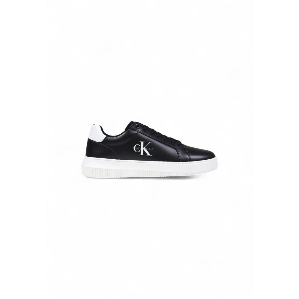 Black Leather Chunky Sneakers