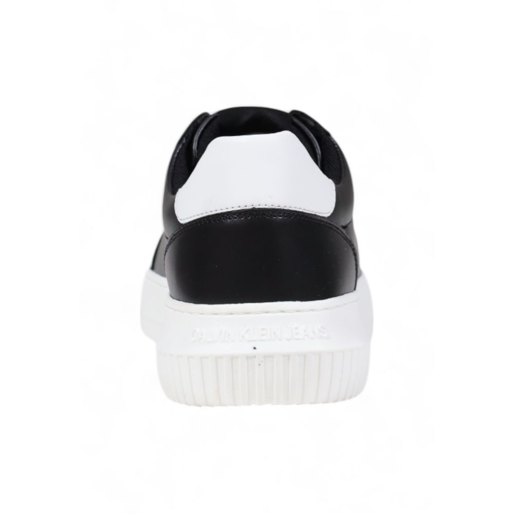 Black Leather Chunky Sneakers