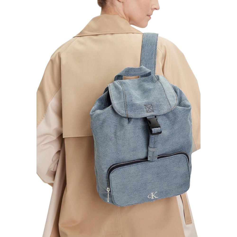 Blue Cotton Backpack