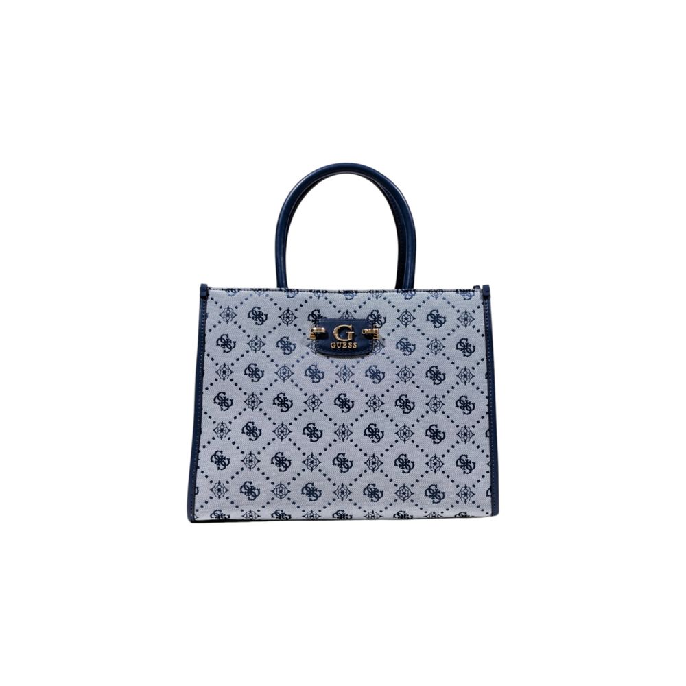 Blue Polyester Handbag