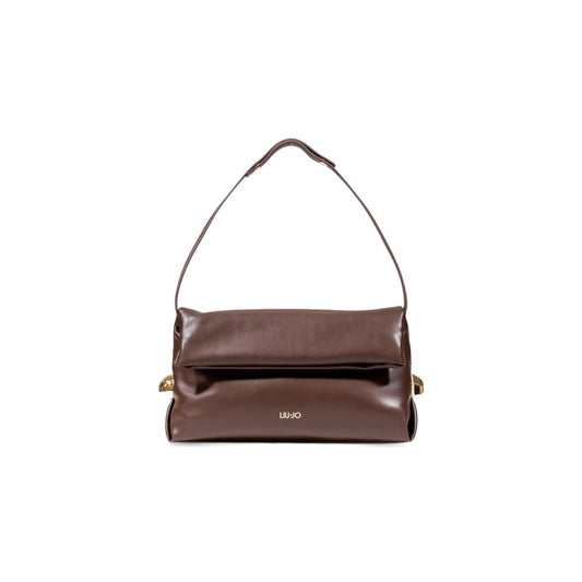 Brown Polyethylene Clutch Bag