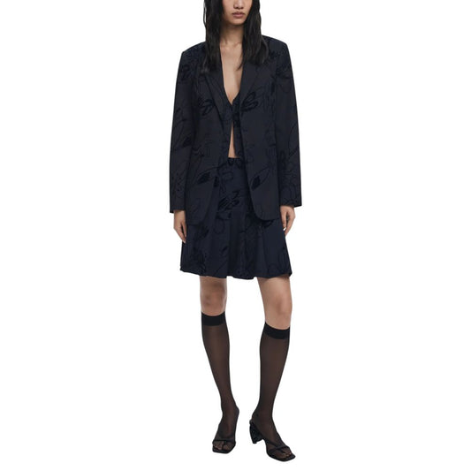 Black Polyester Blazer