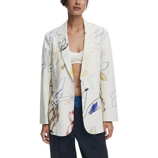 Cream Cotton Blazer